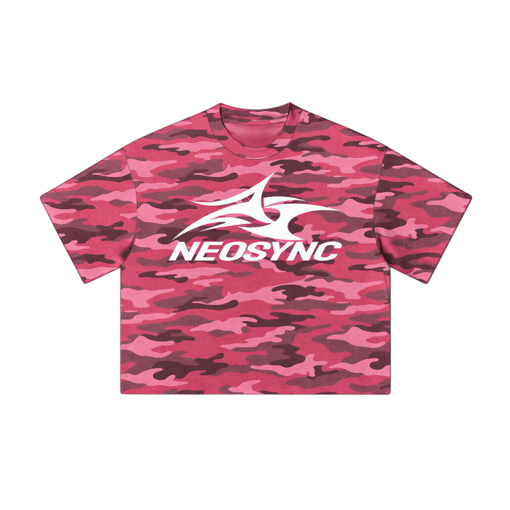"Neo Camo" Cropped Tee