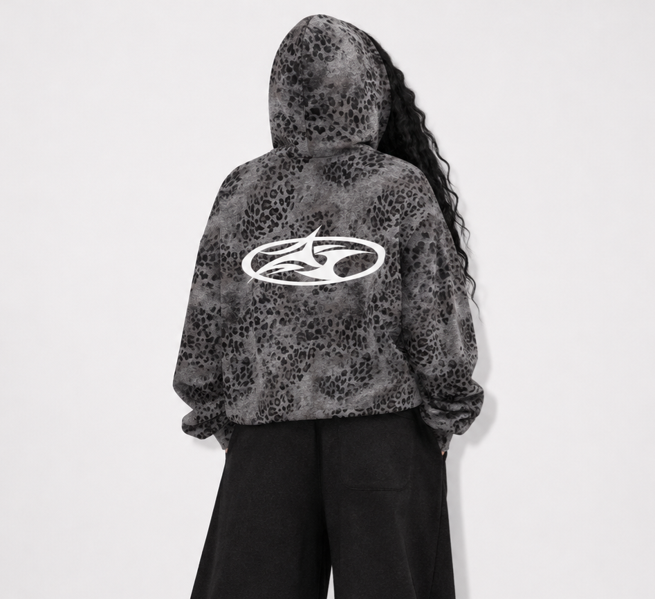 "Neo Leopard V2" Hoodie(Dark Grey