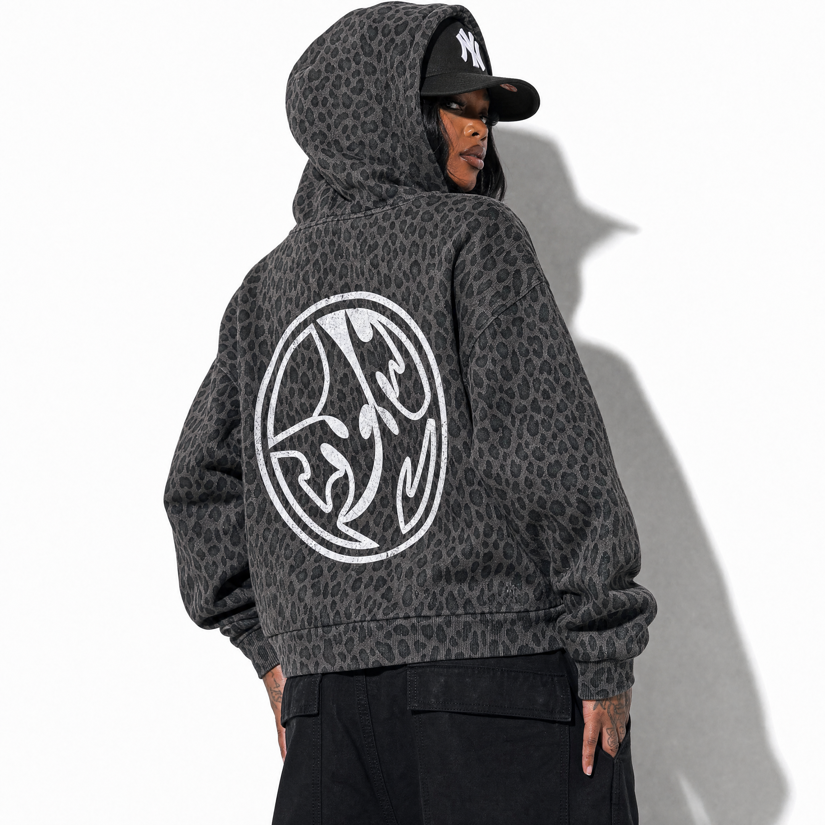 "Neo Leopard Waffle" Hoodie